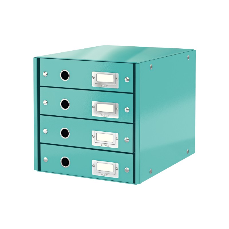 Pojemnik z 4 szufladami Leitz C&S WOW, turkusowy