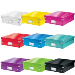 Pudło z przegródkami Leitz C&S WOW, średnie, turkusowe