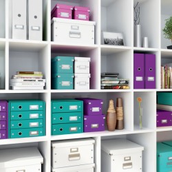 Pudło z przegródkami Leitz C&S WOW, średnie, turkusowe