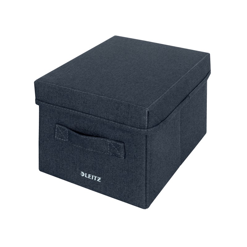 Pudełko do przechowywania z pokrywką Leitz Fabric, małe, 2 sztuki, ciemnoszare