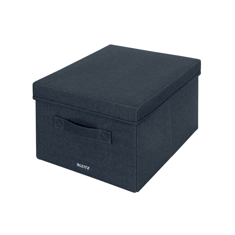 Pudełko do przechowywania z pokrywką Leitz Fabric, średnie, 2 sztuki, ciemnoszare