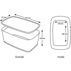 MyBox mały z pokrywką Leitz WOW, biały
