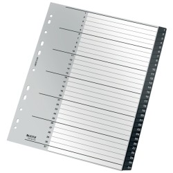 Przekładki Recycle A4 PP 1 - 31, czarne