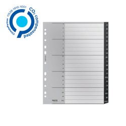 Przekładki Recycle A4 PP A - Z, czarne