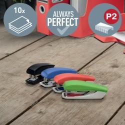 Mini zszywacz NeXXt Recycle, 10 kartek, 3 lata gwarancji, zielony