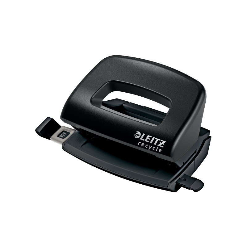 Mini dziurkacz NeXXt Recycle, 10 kartek, 3 lata gwarancji, czarny