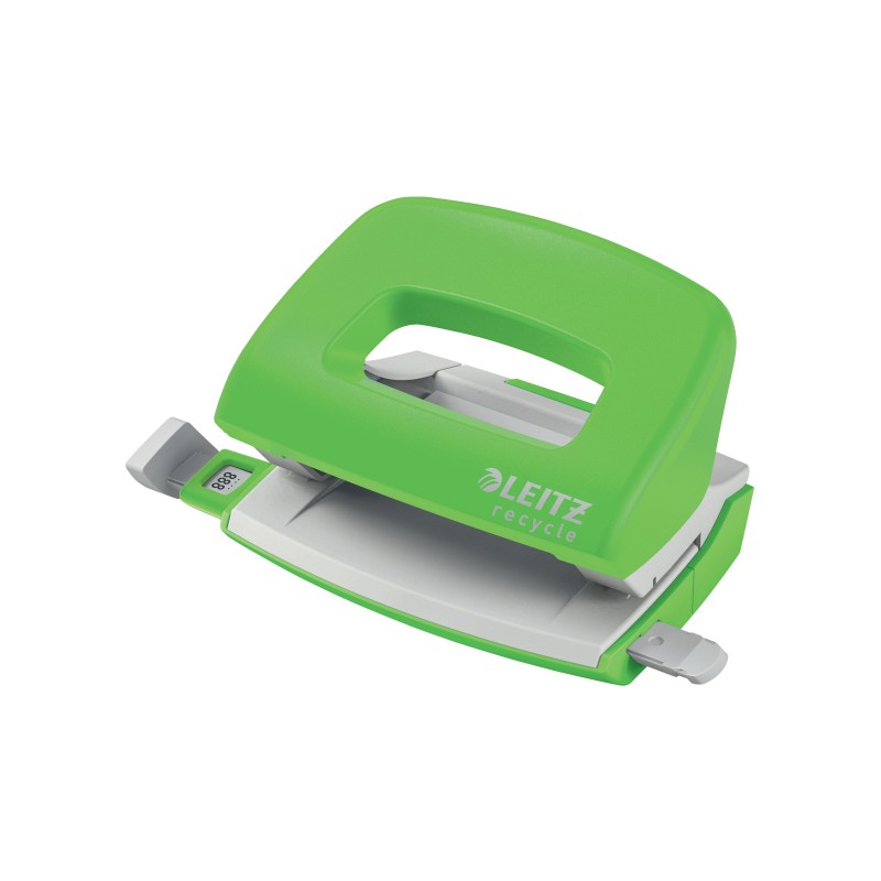 Mini dziurkacz NeXXt Recycle, 10 kartek, 3 lata gwarancji, zielony