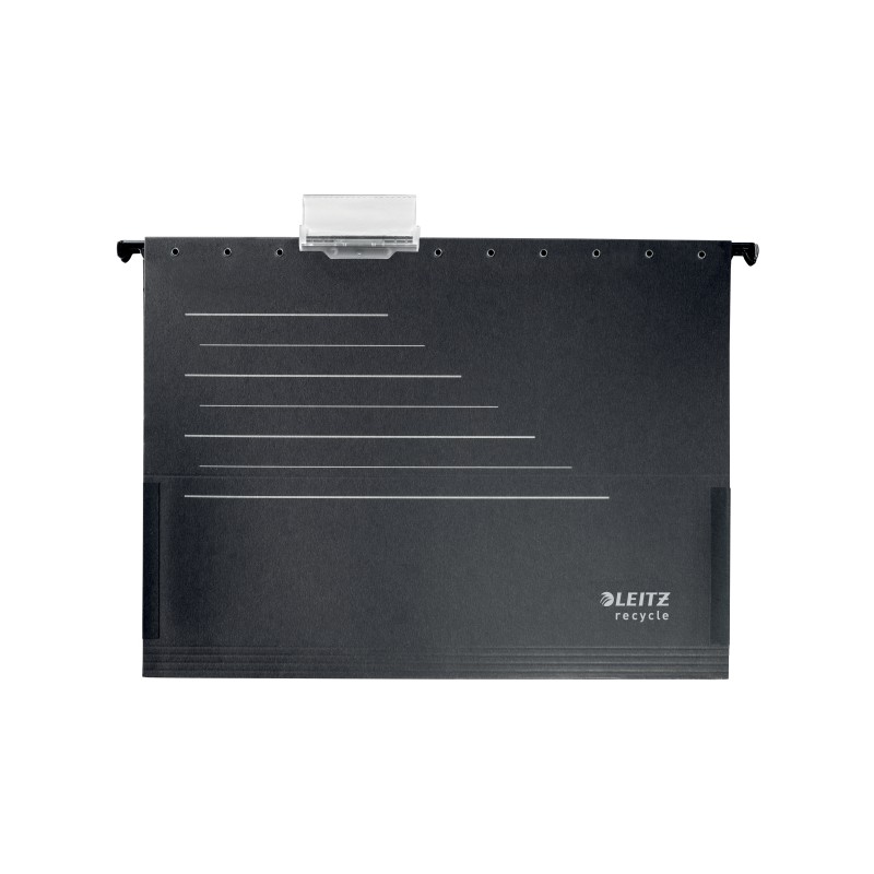 Teczki zawieszane z boczkam Alpha Recycle, czarny