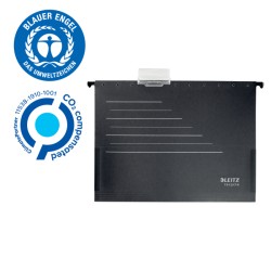 Teczki zawieszane z boczkam Alpha Recycle, czarny