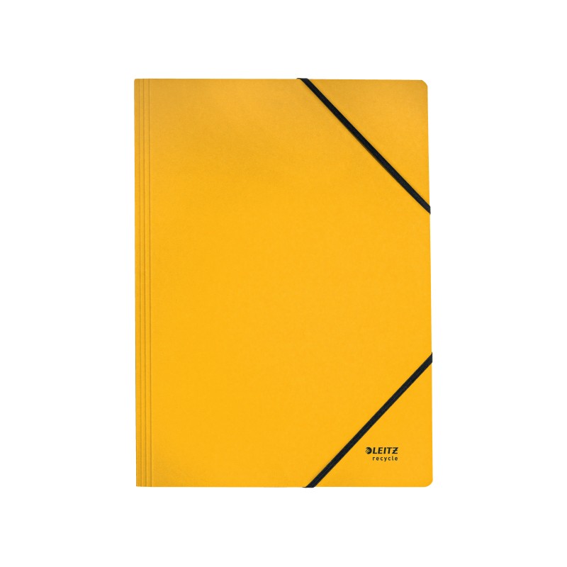 Teczka kartonowa z gumką Recycle A4, żółty