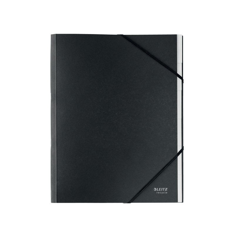 Teczka segregująca Recycle A4 6 przekładek, czarna