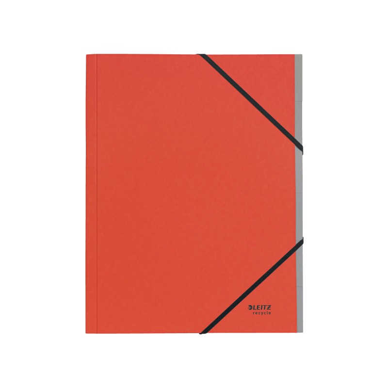 Teczka segregująca Recycle A4 6 przekładek, czerwona