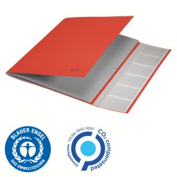 Teczka segregująca Recycle A4 6 przekładek, czerwona