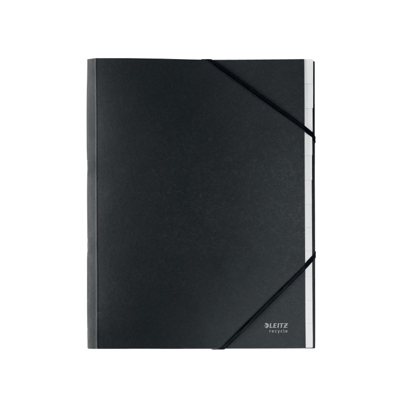 Teczka segregująca Recycle A4 12 przekładek, czarna