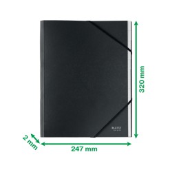 Teczka segregująca Recycle A4 12 przekładek, czarna