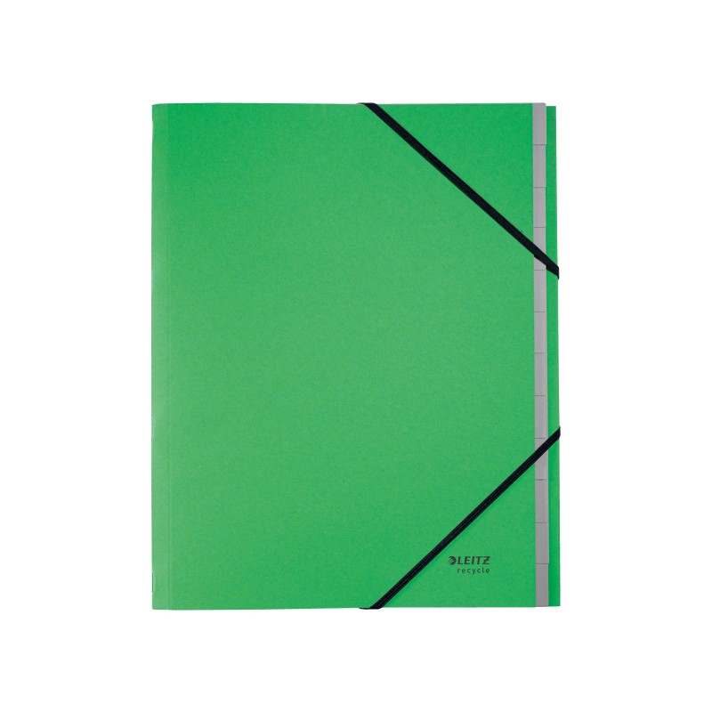 Teczka segregująca Recycle A4 12 przekładek, zielona