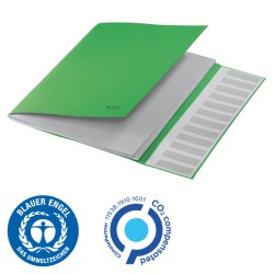 Teczka segregująca Recycle A4 12 przekładek, zielona