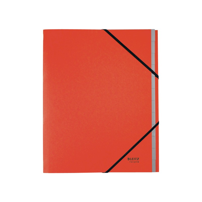 Teczka segregująca Recycle A4 12 przekładek, czerwona