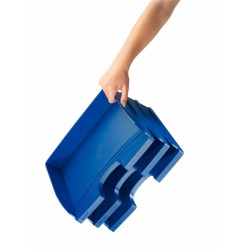 Półka na dokumenty otwarta od dłuższego boku, niebieski