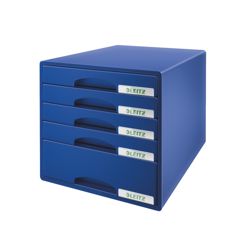 Pojemnik z 5 szufladami Leitz PLUS, niebieski