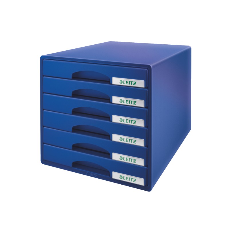 Pojemnik z 6 szufladami Leitz PLUS, niebieski