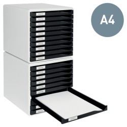 Pojemnik na korespondencję Leitz - 10 szuflad, niebieski