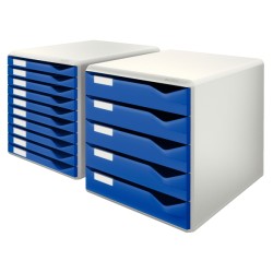 Pojemnik na korespondencję Leitz - 10 szuflad, niebieski