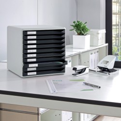 Pojemnik na korespondencję Leitz - 10 szuflad, ciemnoszary