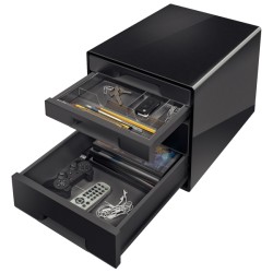 Pojemnik z 4 szufladami Leitz dwukolorowy, czarny