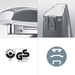 Zszywacz średni metalowy Leitz WOW, czerwony, 10 lat gwarancji, 30 kartek