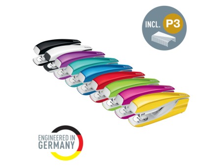 Zszywacz średni metalowy Leitz WOW, zielony, 10 lat gwarancji, 30 kartek