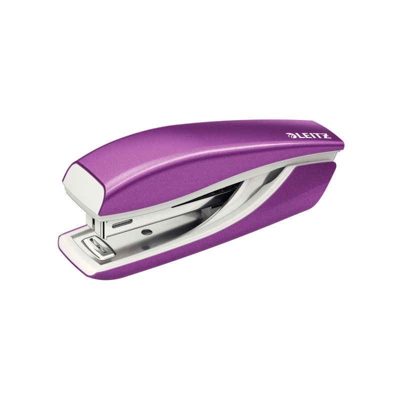 Zszywacz Mini metalowy Leitz WOW, fioletowy, 10 lat gwarancji, 10 kartek