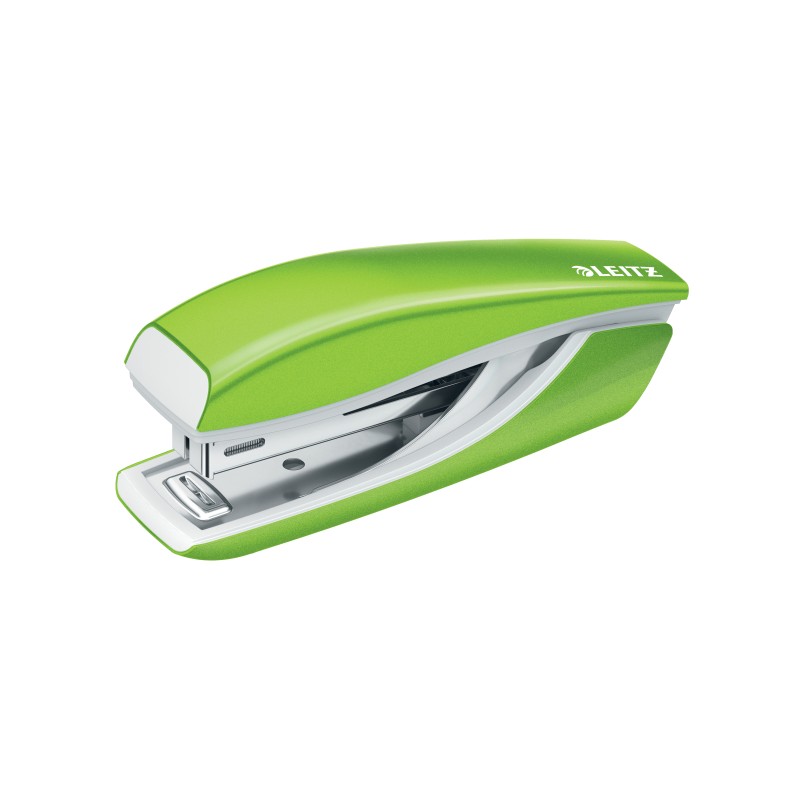 Zszywacz Mini metalowy Leitz WOW, zielony, 10 lat gwarancji, 10 kartek