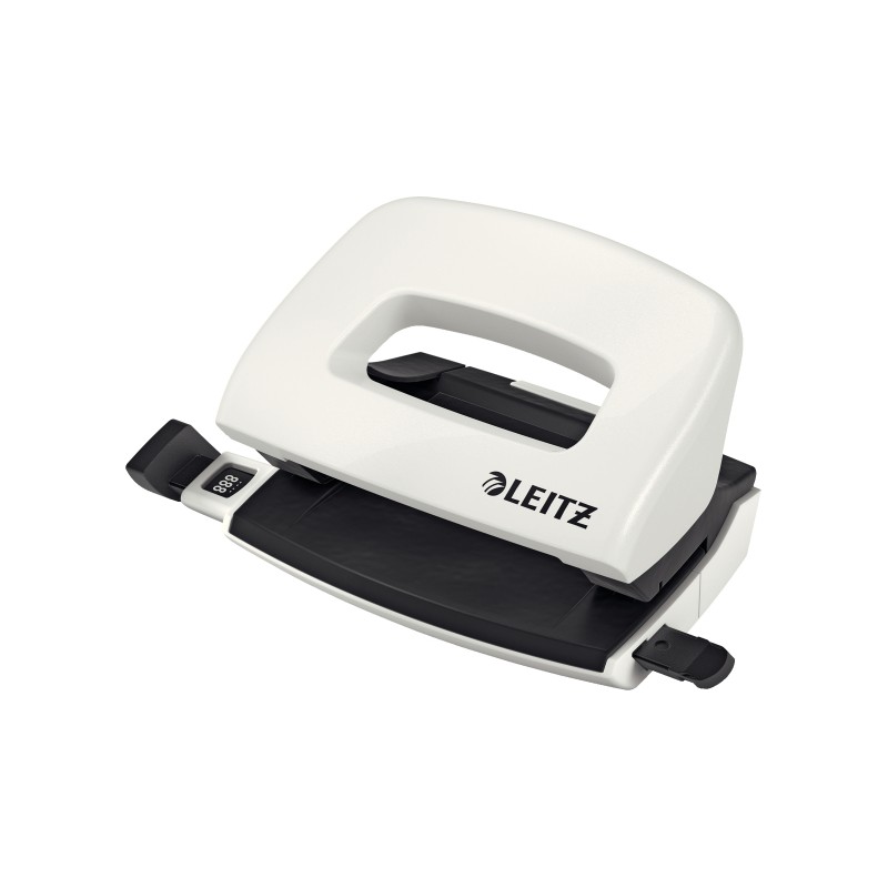 Dziurkacz Mini metalowy Leitz WOW, biały, 10 lat gwarancji, 10 kartek