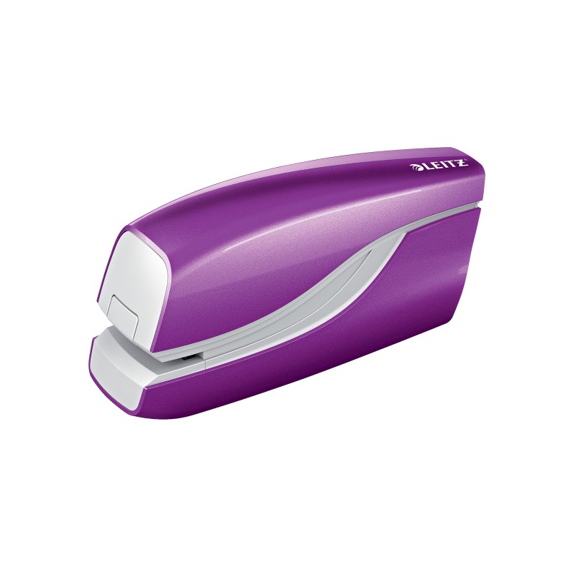 Zszywacz elektryczny na baterie WOW, fioletowy, 3 lata gwarancji, 10 kartek