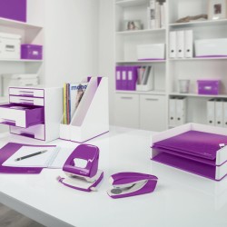 Zszywacz elektryczny na baterie WOW, fioletowy, 3 lata gwarancji, 10 kartek