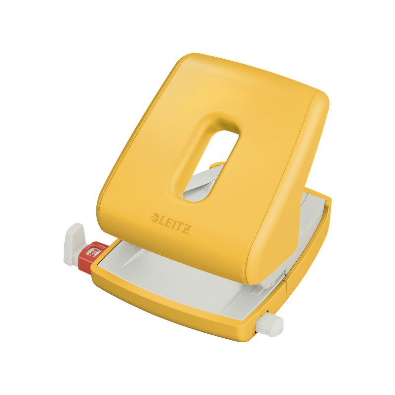Dziurkacz Leitz Cosy, żółty, 30 kartek, 10 lat gwarancji