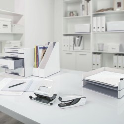 Dziurkacz duży metalowy Leitz WOW, biały, 10 lat gwarancji, 30 kartek