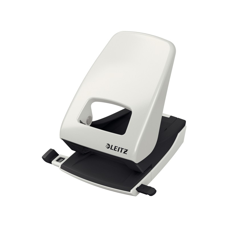 Dziurkacz duży metalowy Leitz, szary, 10 lat gwarancji, 40 kartek