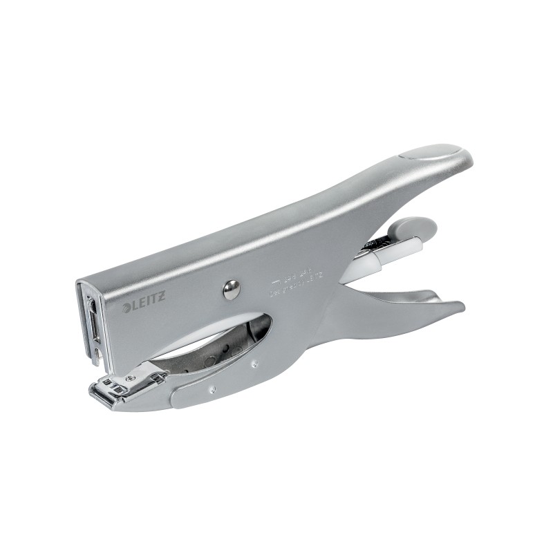 Zszywacz nożycowy Leitz, metaliczny srebrny (24/6, 24/8), 10 lat gwarancji, 40 kartek