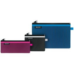 Saszetka z suwakiem z dwiema przegródkami Leitz WOW, rozmiar S, różowa