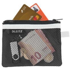 Saszetka z suwakiem z dwiema przegródkami Leitz WOW, rozmiar S, czarna