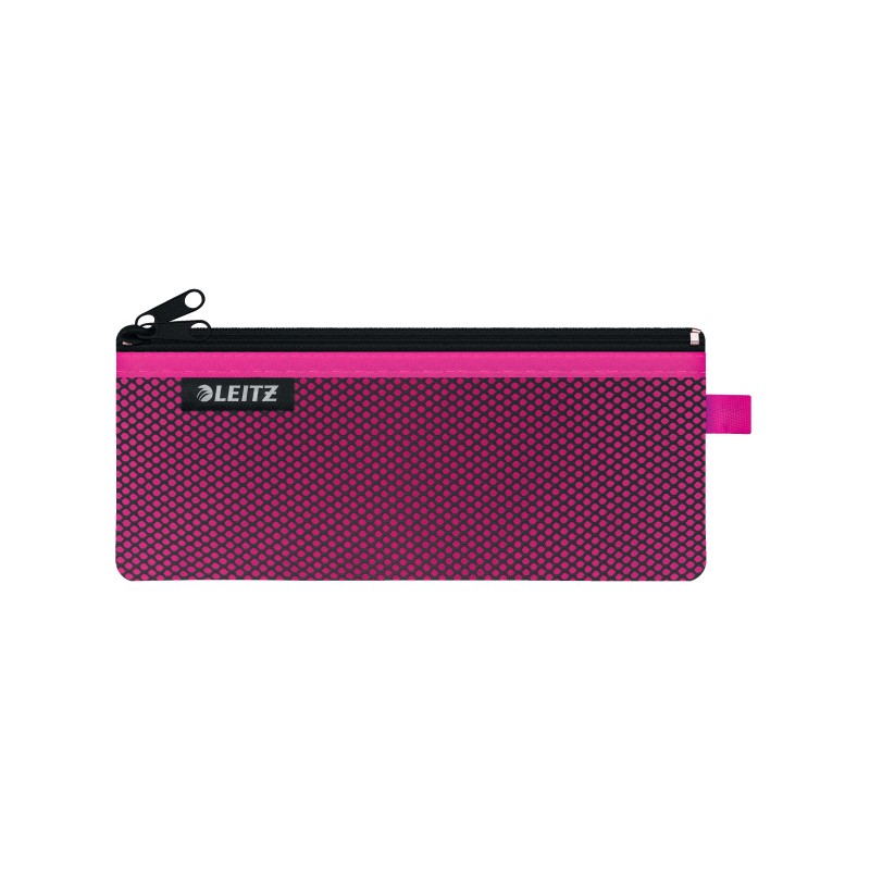 Saszetka z suwakiem z dwiema przegródkami Leitz WOW, rozmiar M, różowa