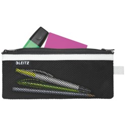 Saszetka z suwakiem z dwiema przegródkami Leitz WOW, rozmiar M, czarna