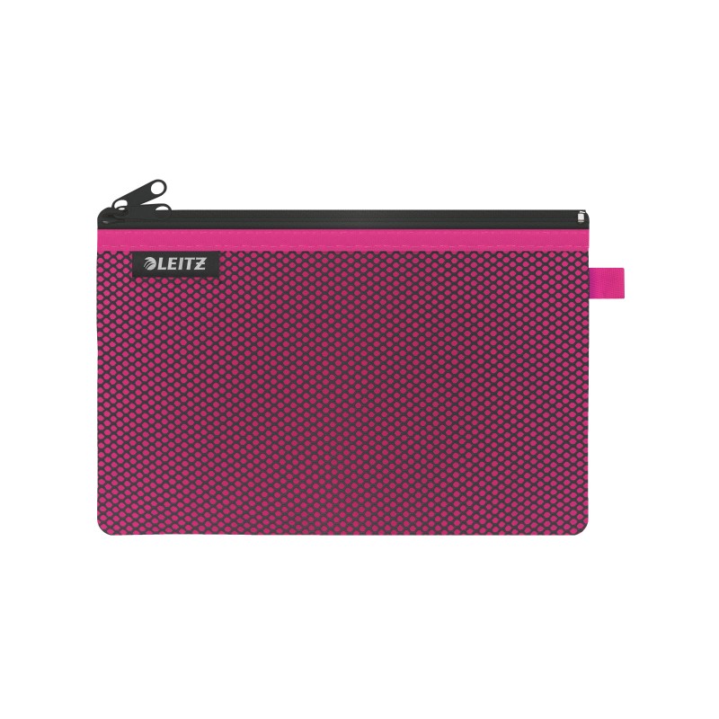 Saszetka z suwakiem z dwiema przegródkami Leitz WOW, rozmiar L, różowa