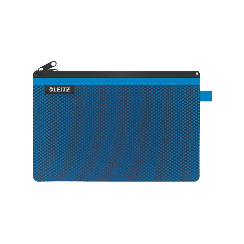 Saszetka z suwakiem z dwiema przegródkami Leitz WOW, rozmiar L, niebieska