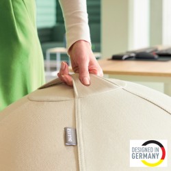 Piłka do siedzenia Leitz Ergo, 55cm, z zabezpieczeniem przed niekontrolowanym toczeniem się, jasnoszara