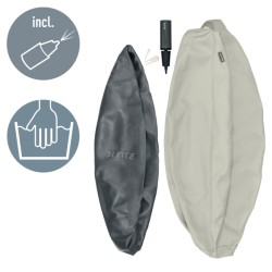 Piłka do siedzenia Leitz Ergo, 55cm, z zabezpieczeniem przed niekontrolowanym toczeniem się, jasnoszara