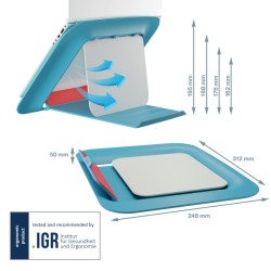 Podstawka pod laptopa Leitz Ergo Cosy, niebieska