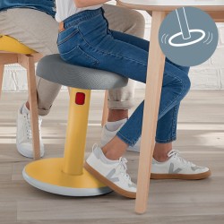 Ergonomiczny stołek Leitz Ergo Cosy, żółty